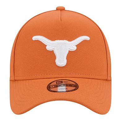 Youth New Era Burnt Orange Texas Orange 9FORTY A-Frame Adjustable Hat