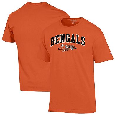 Men's Champion Orange Cincinnati Bengals Arch Over Logo T-Shirt