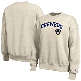Women's Champion Oatmeal Milwaukee Brewers All-Star Sweatshirt