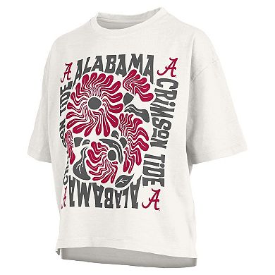 Women's Pressbox White Alabama Crimson Tide Elena Oversized T-Shirt