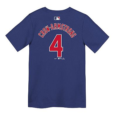 Preschool Nike Pete Crow-Armstrong Royal Chicago Cubs Name & Number T-Shirt