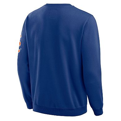 Men's Darius Rucker Collection by Fanatics Royal New York Mets Washed Crew Neck Pullover Sweatshirt