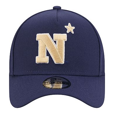 Youth New Era Navy Navy Midshipmen 9FORTY A-Frame Adjustable Hat
