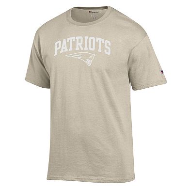 Men's Champion Oatmeal New England Patriots Jersey T-Shirt