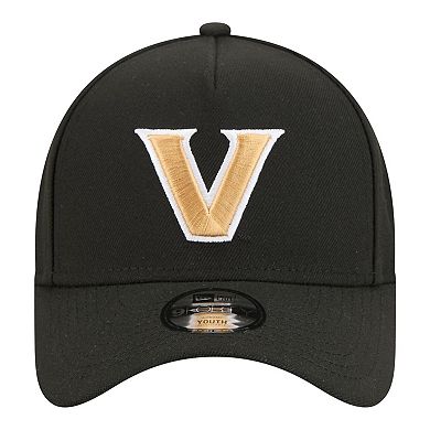 Youth New Era Black Vanderbilt Commodores 9FORTY A-Frame Adjustable Hat