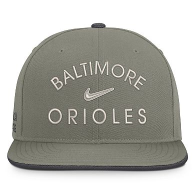 Men's Nike Olive Baltimore Orioles Pro Dri-FIT Snapback Hat