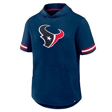 Men's Fanatics Navy Houston Texans Optimal Play Short Sleeve Hooded T-Shirt
