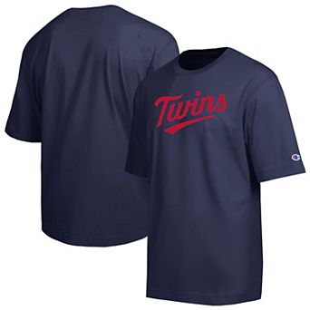 Men's Champion Navy Minnesota Twins All Star Chenille Wordmark T-Shirt