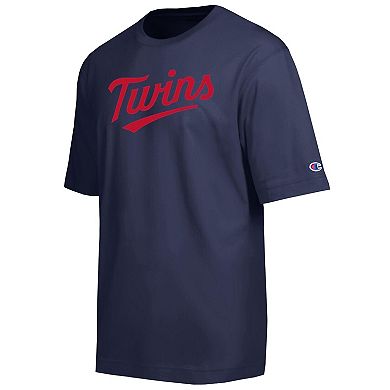 Men's Champion Navy Minnesota Twins All Star Chenille Wordmark T-Shirt