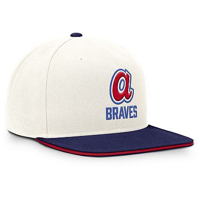 Men's Nike Cream/Royal Atlanta Braves Cooperstown Pro Dri-FIT Snapback Hat