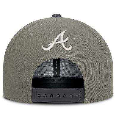 Men's Nike Olive Atlanta Braves Pro Dri-FIT Snapback Hat