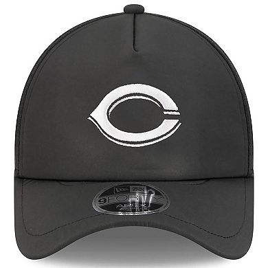 Men's New Era Black Cincinnati Reds 2026 Batting Practice Apex 9FORTY Adjustable Trucker Hat