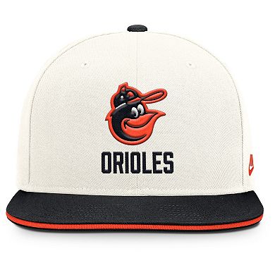 Men's Nike Cream/Black Baltimore Orioles Cooperstown Pro Dri-FIT Snapback Hat