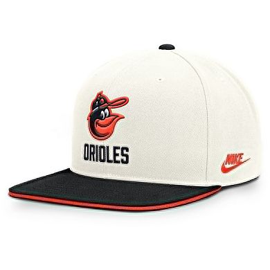 Men's Nike Cream/Black Baltimore Orioles Cooperstown Pro Dri-FIT Snapback Hat