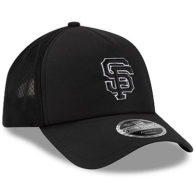 Men's New Era Black San Francisco Giants 2026 Batting Practice Apex 9FORTY Adjustable Trucker Hat