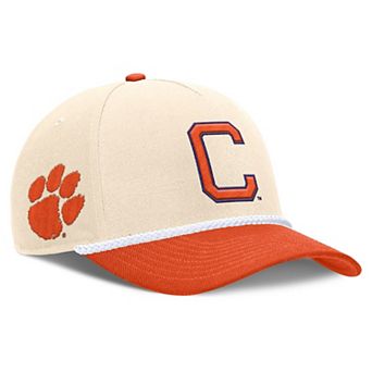 Unisex Nike Natural Clemson Tigers 2026 Primetime Natural 5-Panel Rope 2-Tone Rise Hat