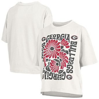Women's Pressbox White Georgia Bulldogs Elena Oversized T-Shirt