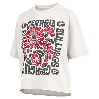 Women's Pressbox White Georgia Bulldogs Elena Oversized T-Shirt