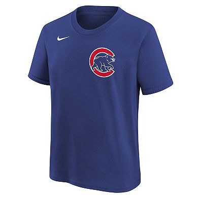 Youth Nike Dansby Swanson Royal Chicago Cubs Name & Number T-Shirt