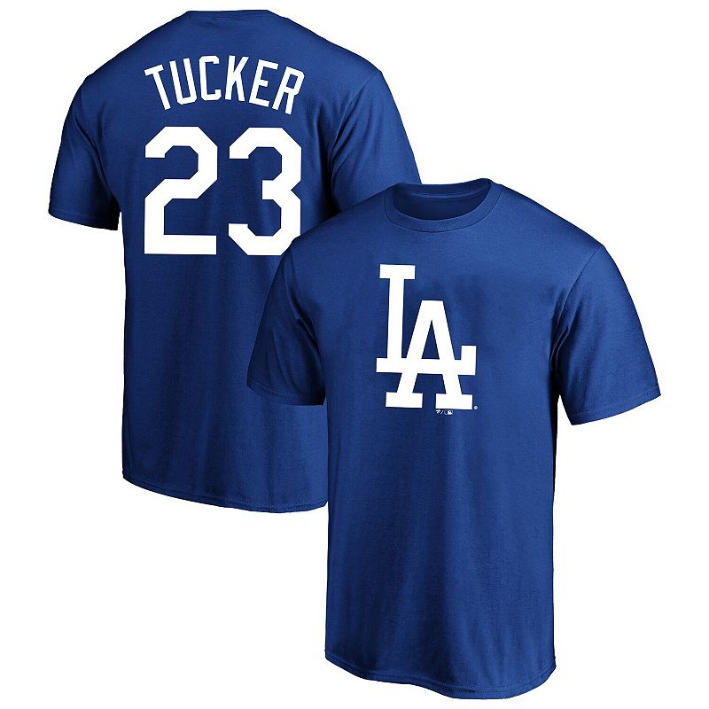 Men's Profile Kyle Tucker Royal Los Angeles Dodgers Big & Tall Player Name & Number T-Shirt, Size: 2XB, Blue