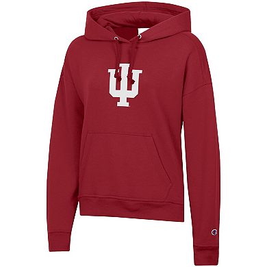 Women's Champion Crimson Indiana Hoosiers Powerblend Fleece Pullover Hoodie