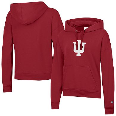 Women's Champion Crimson Indiana Hoosiers Powerblend Fleece Pullover Hoodie