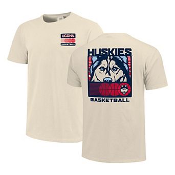 Men's Cream UConn Huskies Basketball Staredown Comfort Colors