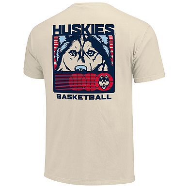 Men's Cream UConn Huskies Basketball Staredown Comfort Colors