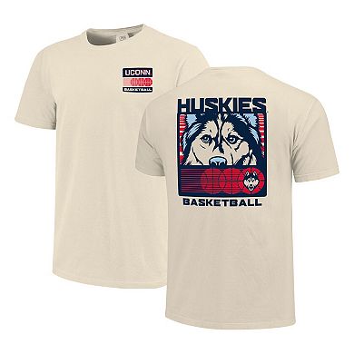 Men's Cream UConn Huskies Basketball Staredown Comfort Colors