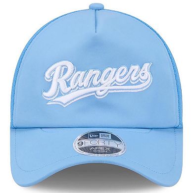 Men's New Era Light Blue Texas Rangers 2026 Batting Practice Alternate Apex 9FORTY Adjustable Hat