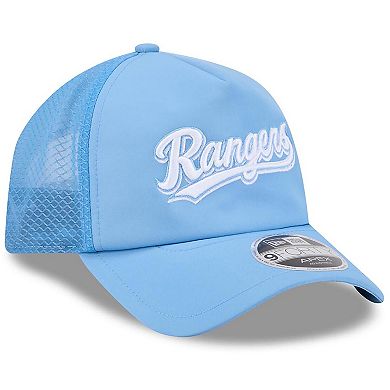 Men's New Era Light Blue Texas Rangers 2026 Batting Practice Alternate Apex 9FORTY Adjustable Hat