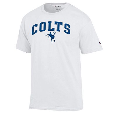 Men's Champion White Indianapolis Colts Arch Over Logo T-Shirt