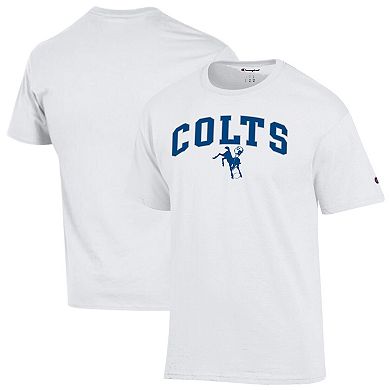 Men's Champion White Indianapolis Colts Arch Over Logo T-Shirt