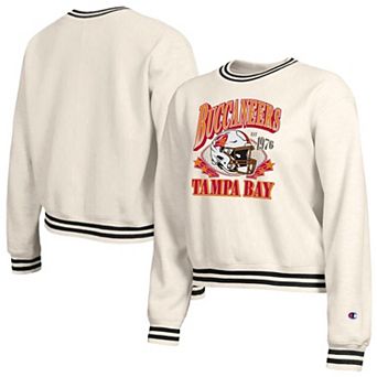 Women's Champion Cream Tampa Bay Buccaneers Reverse Weave Fleece Sweatshirt