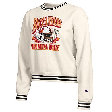 Women's Champion Cream Tampa Bay Buccaneers Reverse Weave Fleece Sweatshirt