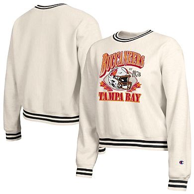 Women's Champion Cream Tampa Bay Buccaneers Reverse Weave Fleece Sweatshirt