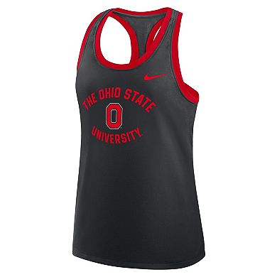 Women's Nike Black Ohio State Buckeyes Uni Name Tri-Blend Dri-FIT Tank Top