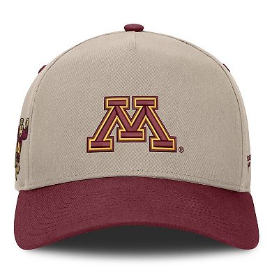 Men's Fanatics Stone/Maroon Minnesota Golden Gophers Veteran Two-Tone Adjustable Hat