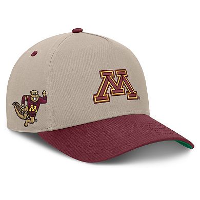 Men's Fanatics Stone/Maroon Minnesota Golden Gophers Veteran Two-Tone Adjustable Hat