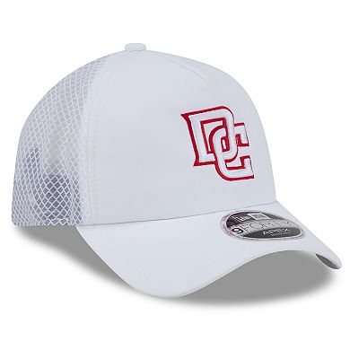 Men's New Era White Washington Nationals 2026 Batting Practice Apex 9FORTY Adjustable Trucker Hat