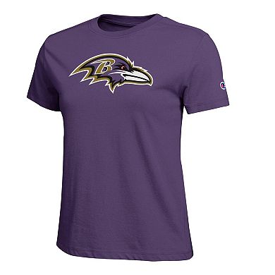 Women's Champion Purple Baltimore Ravens Logo T-Shirt