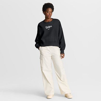 Women's Nike Black Los Angeles Dodgers Oversized Primetime Sweatshirt