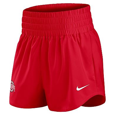 Women's Nike Scarlet Ohio State Buckeyes Performance One Dri-FIT High-Rise Shorts