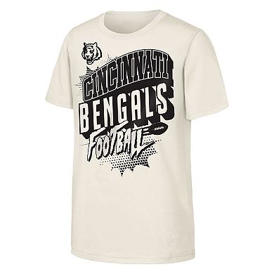 Youth Outerstuff Natural Cincinnati Bengals Action Comic T-Shirt