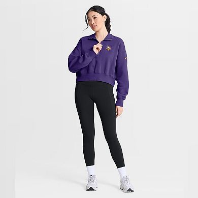 Women's Nike Purple Minnesota Vikings Phoenix Fleece Quarter-Zip Sweatshirt