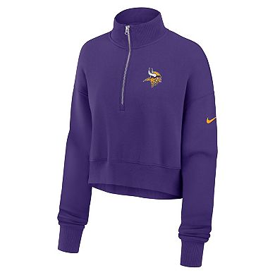 Women's Nike Purple Minnesota Vikings Phoenix Fleece Quarter-Zip Sweatshirt