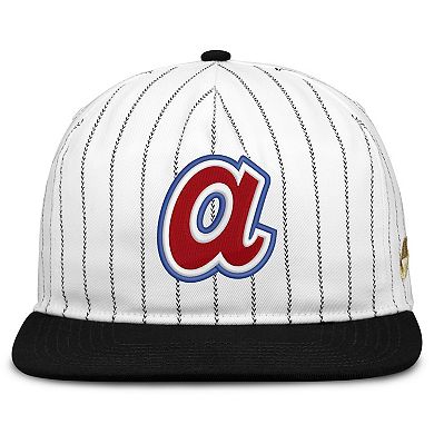 Men's Nike White/Black Atlanta Braves Cooperstown Collection Pro Adjustable Hat