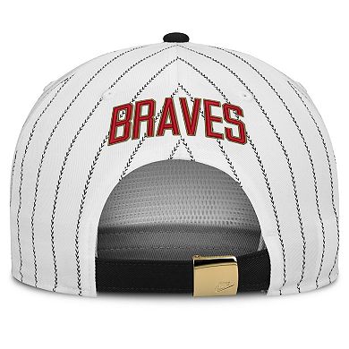 Men's Nike White/Black Atlanta Braves Cooperstown Collection Pro Adjustable Hat