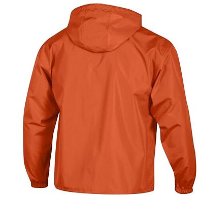 Men's Champion Orange Cleveland Browns Packable Windbreaker Half-Zip Jacket
