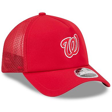 Men's New Era Red Washington Nationals 2026 Batting Practice Alternate Apex 9FORTY Adjustable Hat